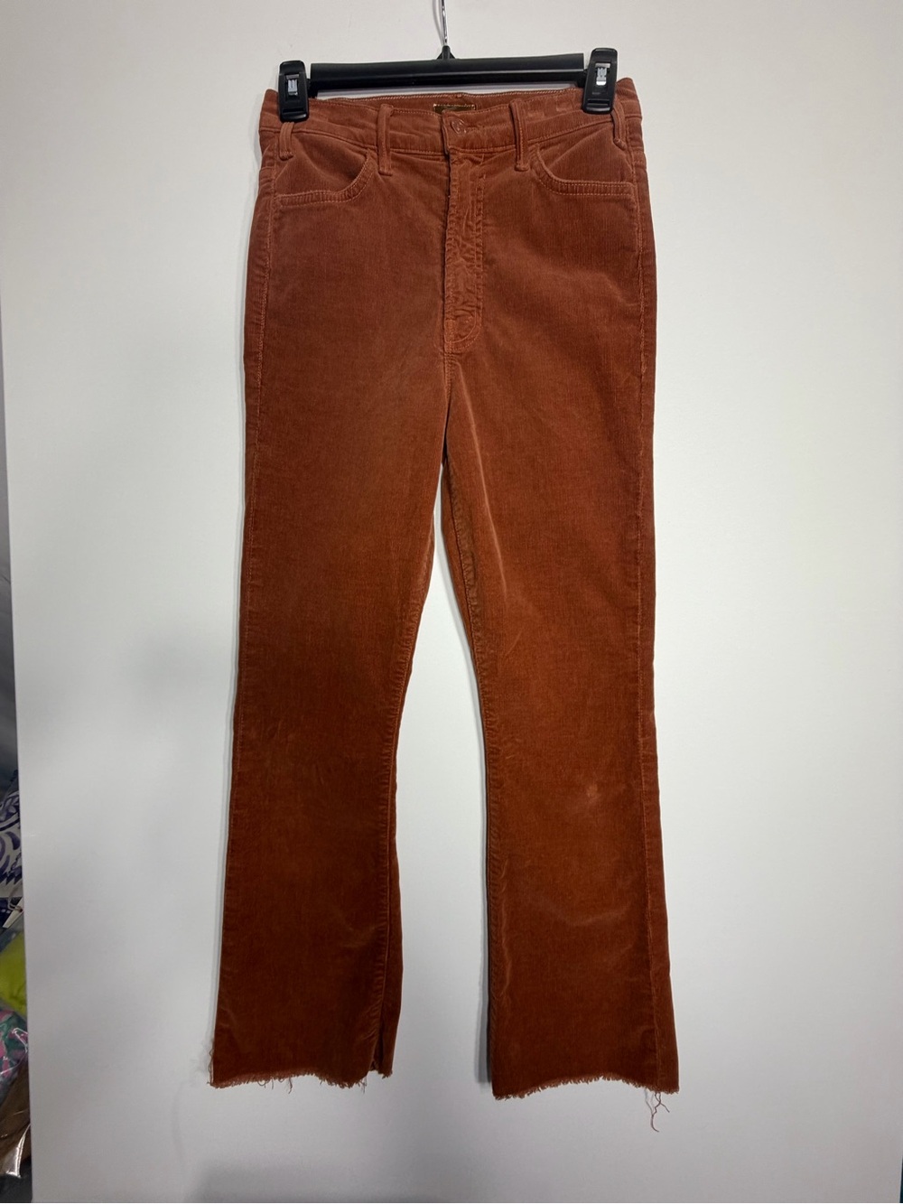MOTHER Corduroy Pants in Rust Orange size 25 excellent condition - Picture 1 of 8